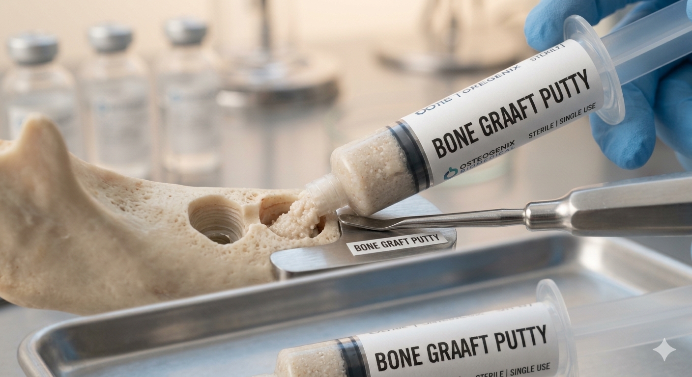 Bone graft putty